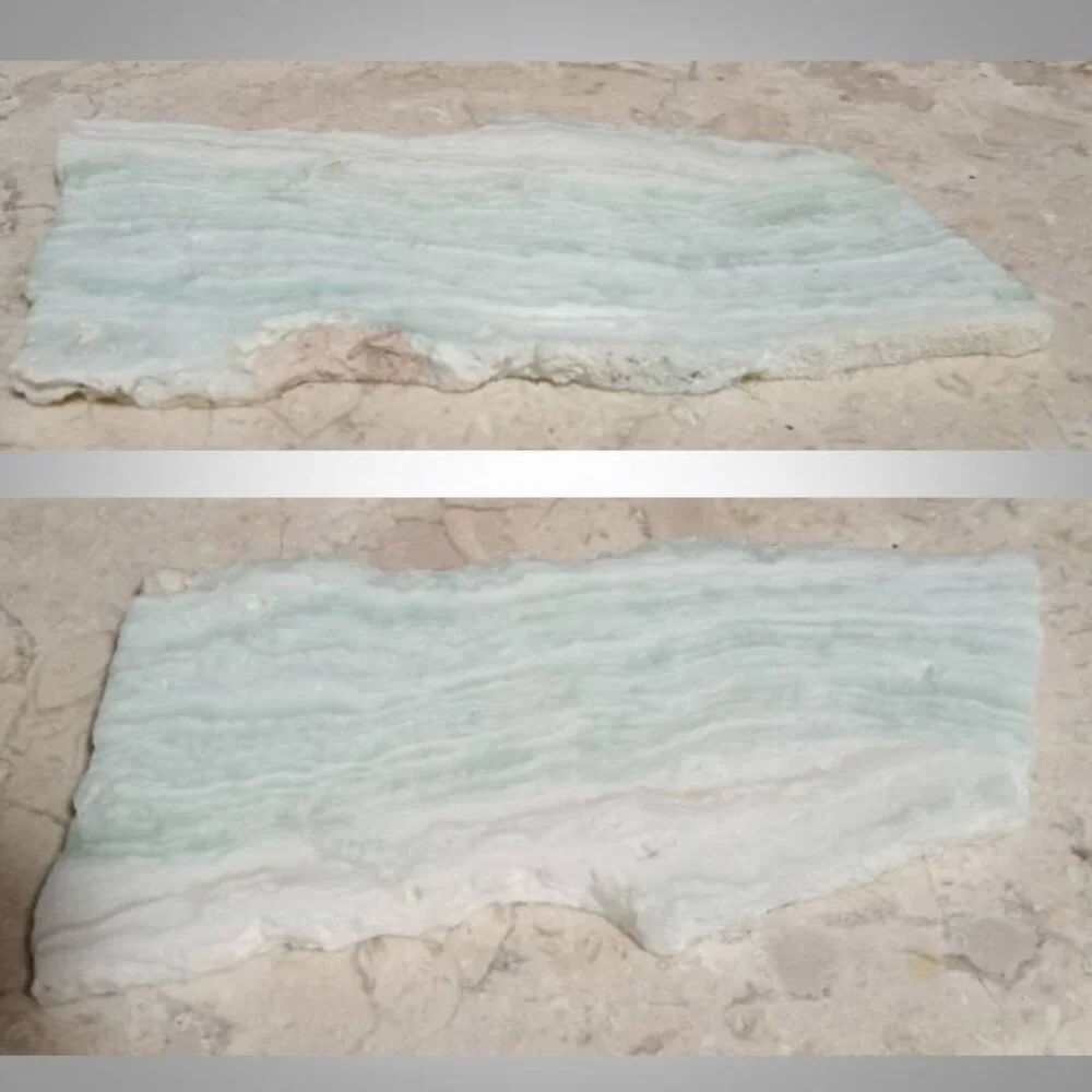 Caribbean calcite slab CLARITY change MEMORY